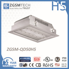 50W IP66 LED Ceiling Recessed Canopy Light for Gas Station